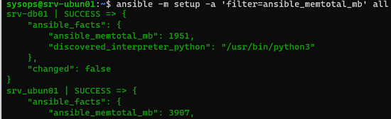 ansible m setup - gathers facts about remote hosts
