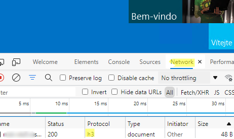 check if an IIS website has HTTP/3 protocol support