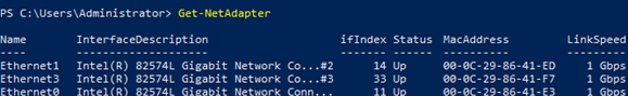 Get-NetAdapter powershell