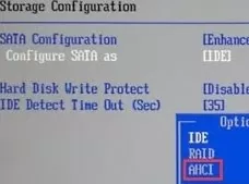 bios: change sata mode to ide,ahci or raid