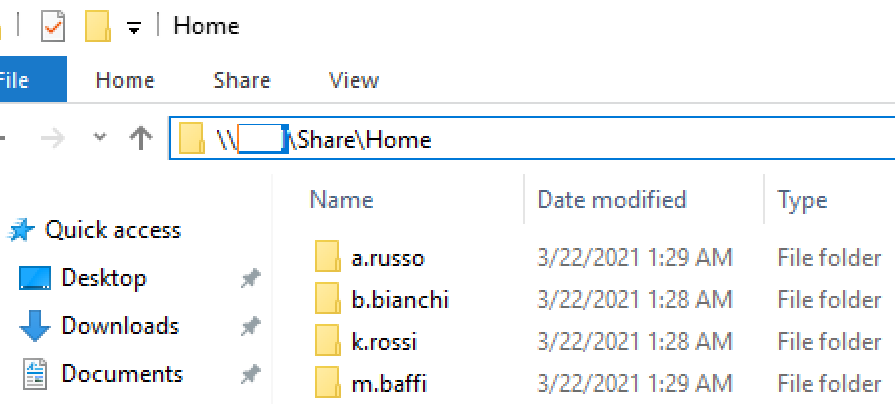 create home folders