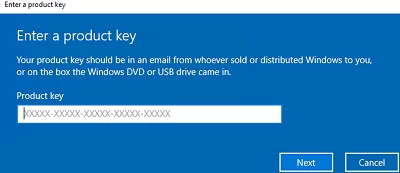 enter a windows 10 pro product key