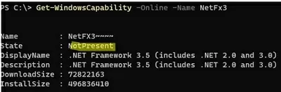 Get-WindowsCapability NetFx3
